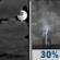 Saturday Night: Mostly Cloudy then Chance Showers And Thunderstorms