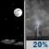 Friday Night: Mostly Clear then Slight Chance Showers And Thunderstorms