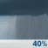 Thursday: A chance of rain showers. Partly sunny, with a high near 57. Chance of precipitation is 40%. Thursday: Chance Rain Showers